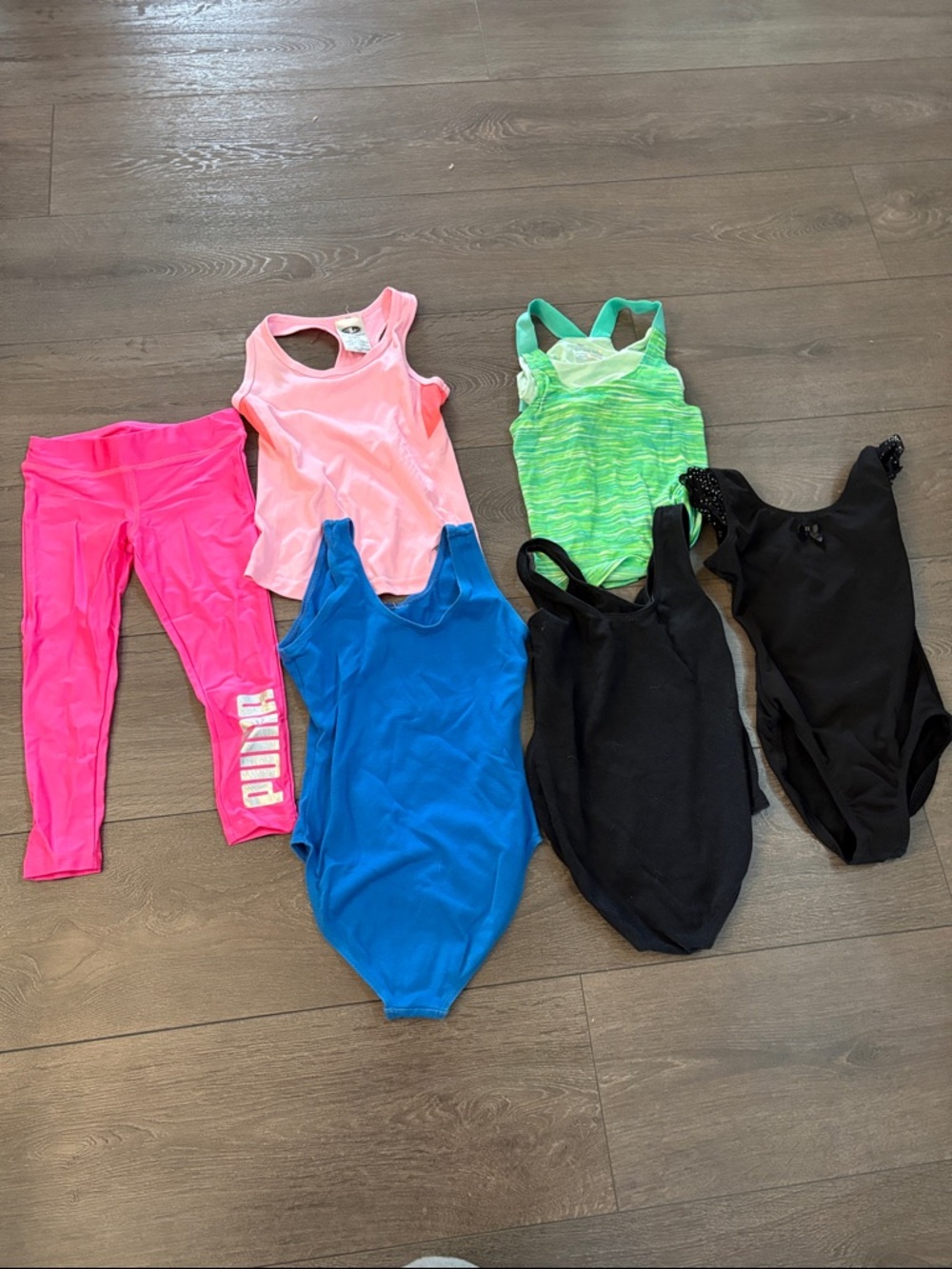 Puma Girls' Active Set in Pink, Blue, Green & Black